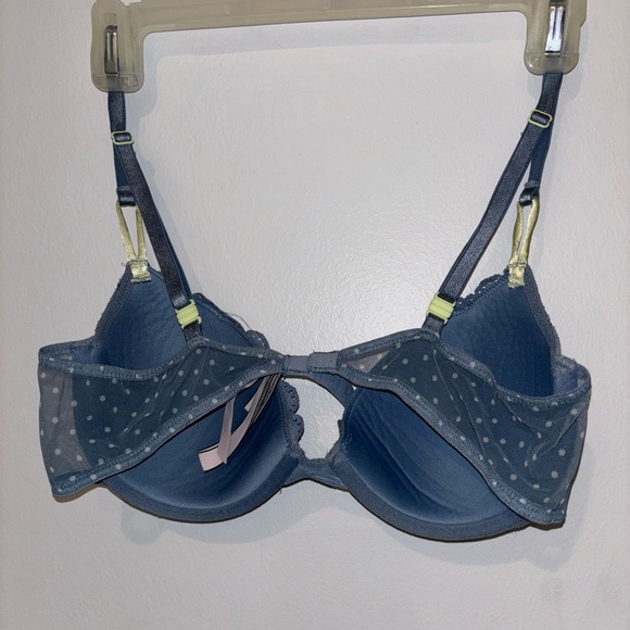 Victoria's Secret Demi polkadot Lace Bra in Blue 36B - Picture 4 of 9